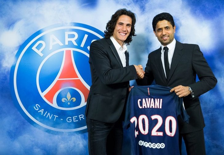 Эдинсон Кавани (слева), psg.fr